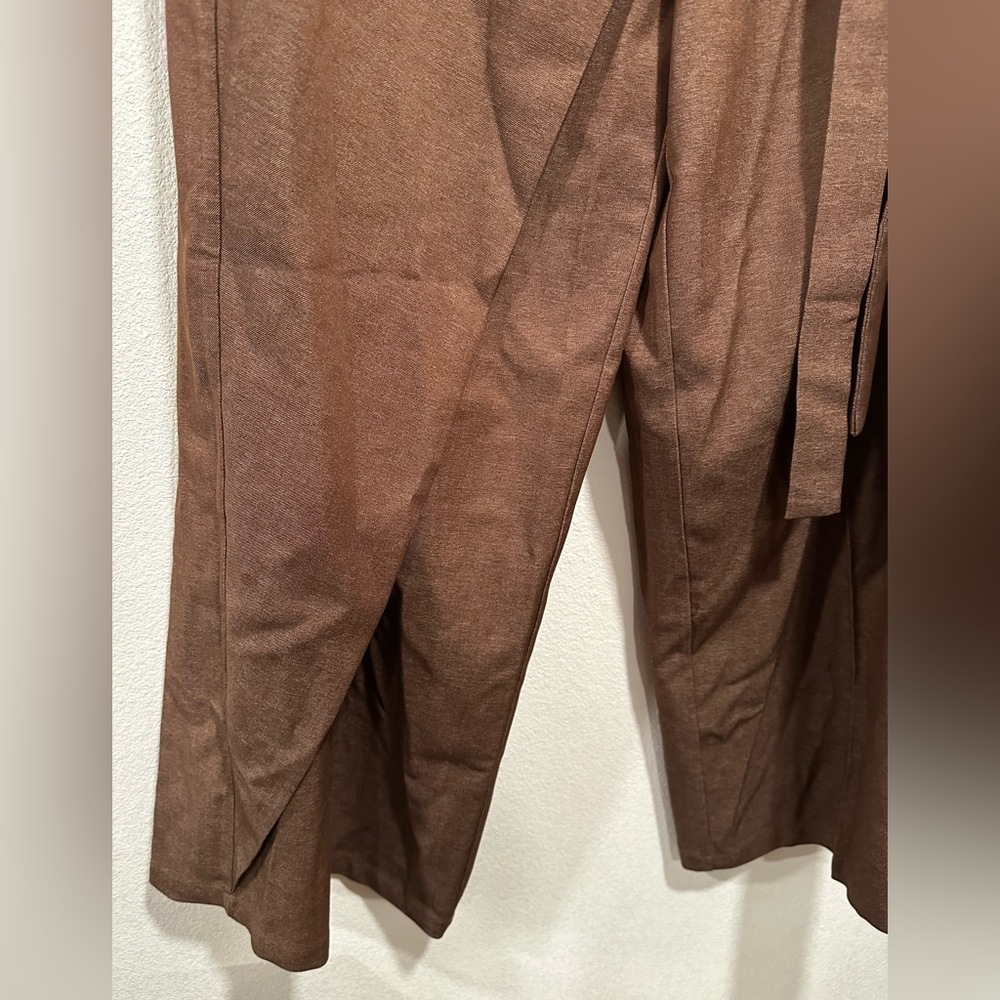 Commense Asymmetric Wrap Wide-Leg Pants - Picture 6 of 6